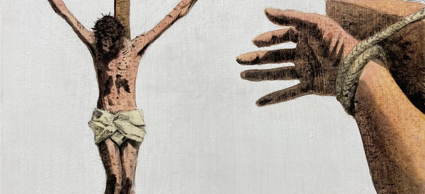 Jesús muere en la cruz